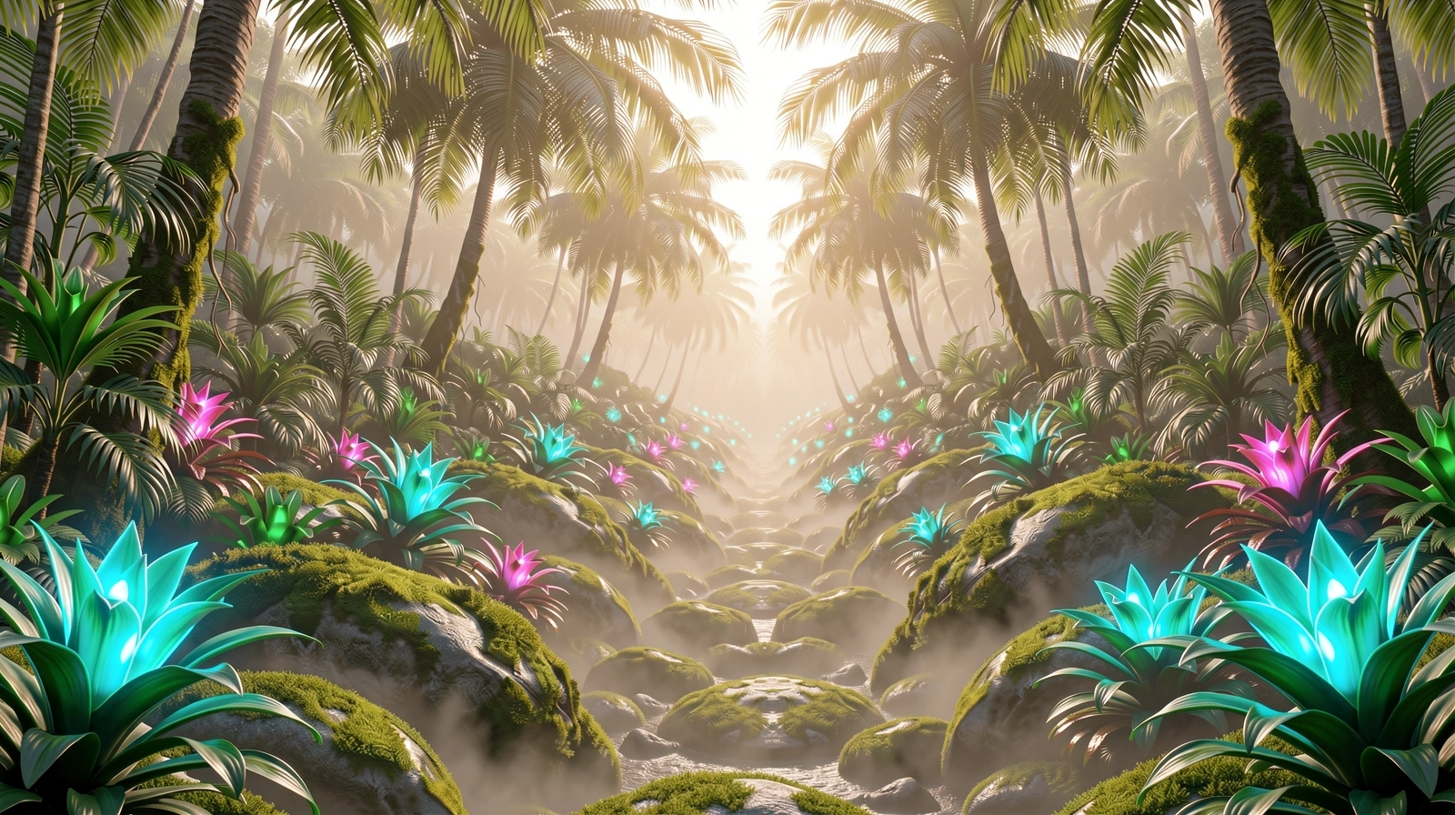 Immersive digital jungle environment
